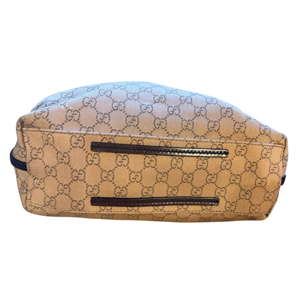 Auth. Vintage Gucci Tan GG Canvas Tote Shoulder Bag - Picture 5 of 16